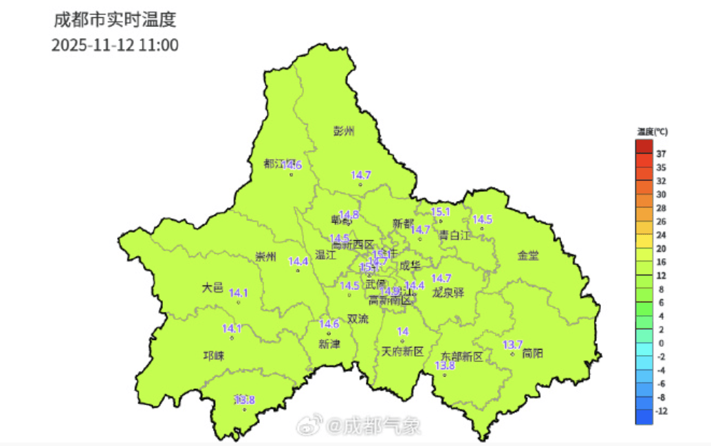 最低5℃！成都气温即将陡降